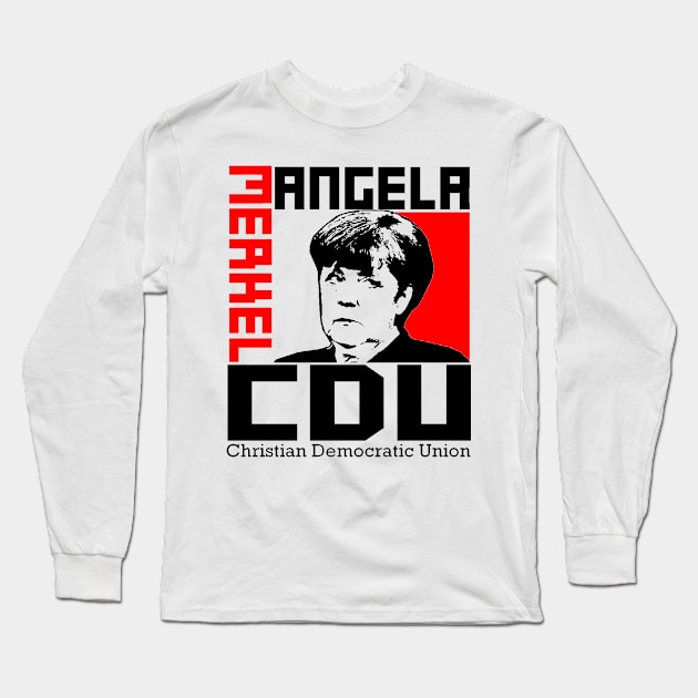 Kanzlerin Angela Merkel 2 Long Sleeve T-Shirt by truthtopower